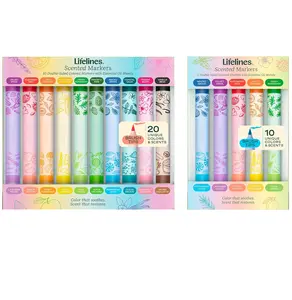 Lifelines Scented Colored Markers – Double-Sided Color Marker Set with Essential Oil Blends for Arts & Crafts, Coloring Books & School Supplies