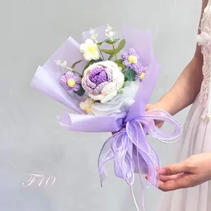 Crochet Mother's Day Gift - Rose, Sunflower, Carnation, Eternal Warm Bouquet, Anniversary, Birthday, Graduation, Gift for Her