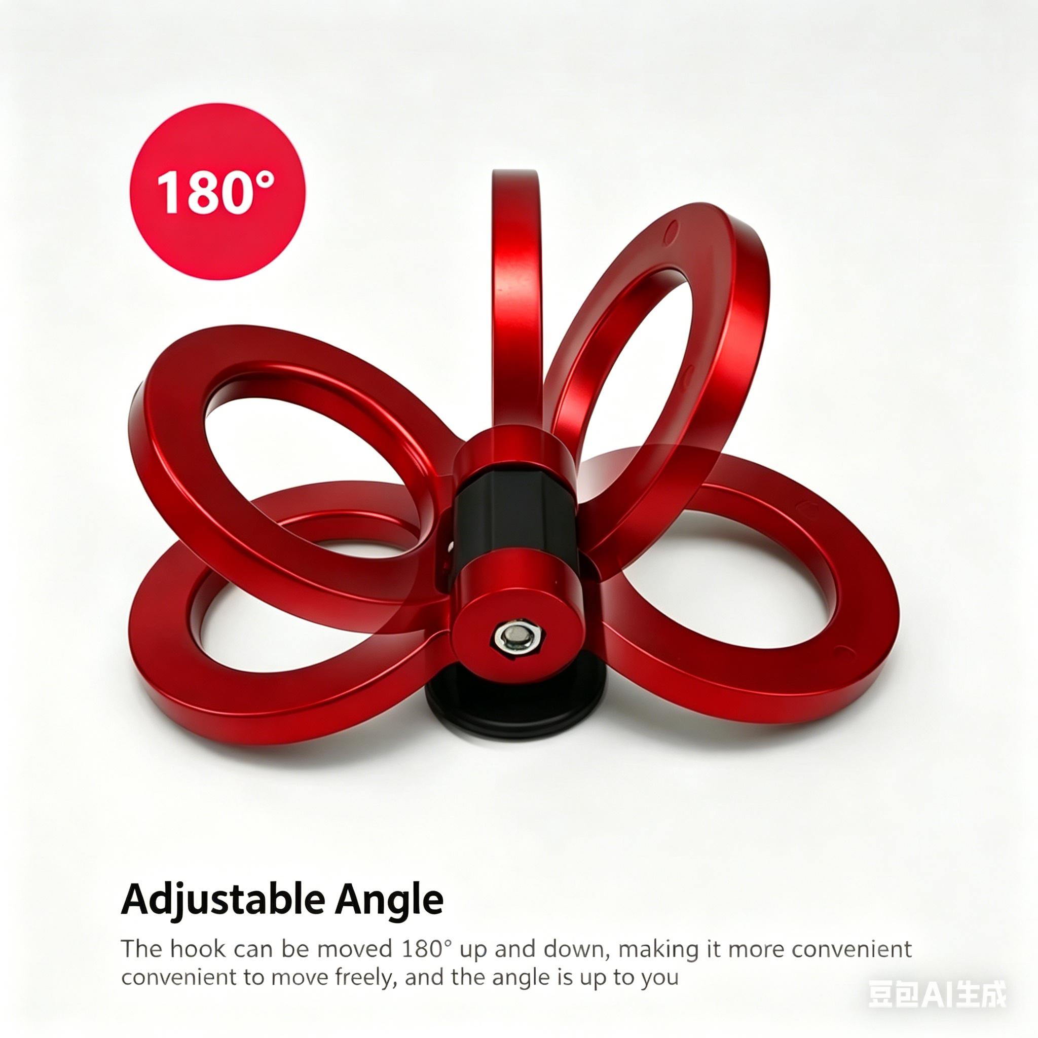 Decorative Tow Hook for Car, Cool Alloy Ring Tow Hook Decor, Easy Installation Car Exterior Accessory, Unique Auto Styling Charm for Truck SUV (Not for Towing), Must-Have Car Trendy Upgrade