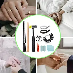 11 Pieces Us & UK Ring Mandrel Set, Size 1-13 with Half Size Ring Sizer Gauge Jewelry Mandrel Jewelry Hammer Adjuster Polishing Cloth Polishing Stick Polished Agate Knife Measuring Tool, ring fixing rods with standard size correction tools