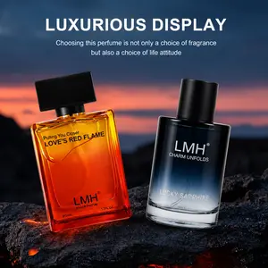 LMH Men's Eau de Parfum | Lucky Sapphire or Love's Red Flame | Fresh or Warm Long-Lasting Fragrance for Confidence, Dates, Daily Wear & Gifts