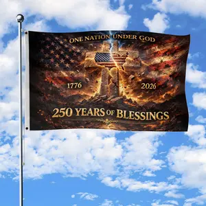 America 250th Celebration Flag 1776–2026 Double-Sided Patriotic Outdoor House Porch Banner Decor