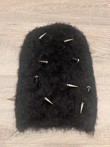 UnWarranted Spiked Mohair Beanie in Black