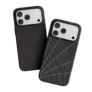 Gothic Spider Web Aesthetic Matte Phone Case for iPhone 17 Pro Max Air 16 15 Plus 14 13 12 11 Galaxy S25 S24 S23 S22 A71 A56 A55 A54 A53 A52, Anti-Drop Bumper Shockproof Protective Cover, Cool Gift for Him Her