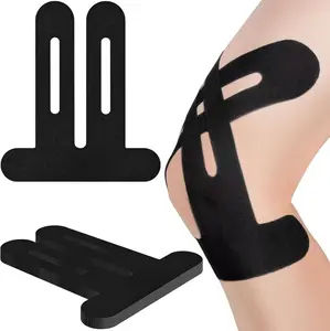 Pre-Cut Kinesiology Tape for Knee Support, Waterproof & Elastic Sports Muscle Tape for Running, Basketball, Gym