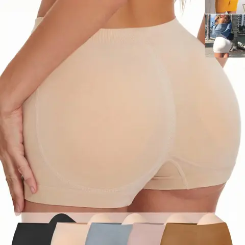 Women's Seamless Shaping Shapewear Panties Fit with Removable Detachable Pads, Elastic Waist, Breathable Fabric, Butt Lifting, All Seasons, Panty Shapewear, 1/2/4/5Pack Underwear