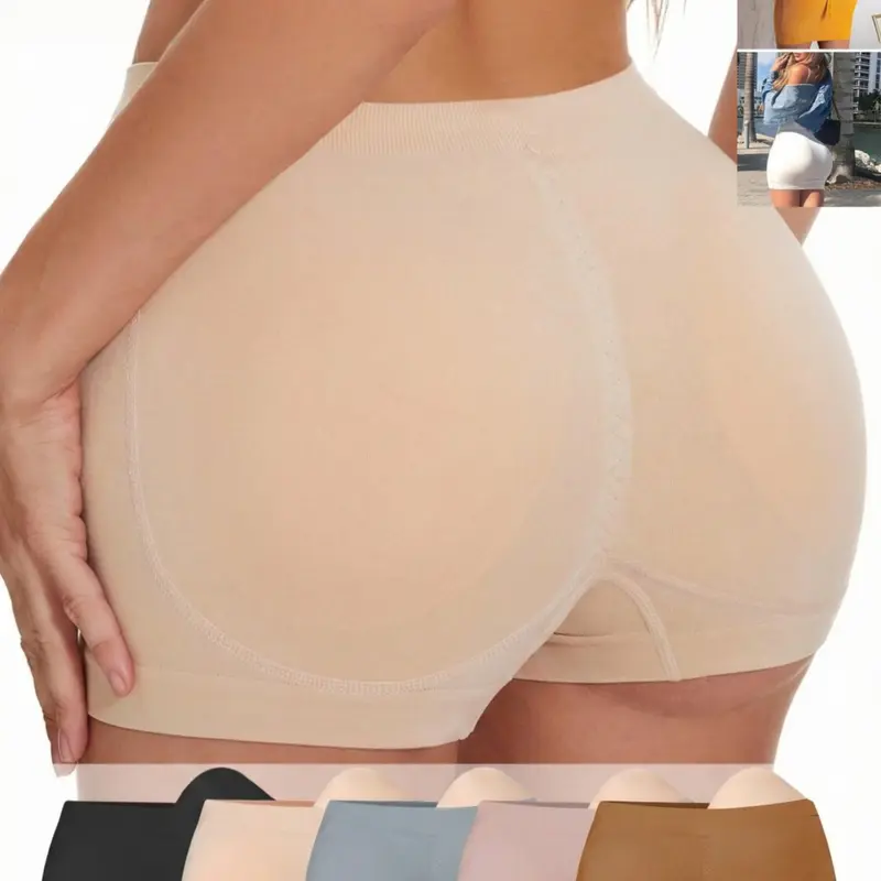 Women's Seamless Shaping Shapewear Panties Fit with Removable Detachable Pads, Elastic Waist, Breathable Fabric, Butt Lifting, All Seasons, Panty Shapewear, 1/2/4/5Pack Underwear