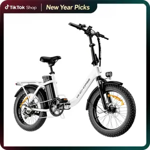 WINDHORSE W4B Foldable Electric Bike, 983W Peak Motor, 48V 15.6Ah Removable Battery E-Bike, 20MPH, 55 Miles, Full Suspension, 20" Fat Tire Commuter Ebike, Folding Electric Bicycle for Adults & Teens