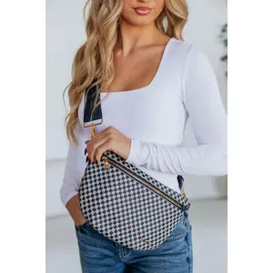 Patsy Checkered Bum Bag - Grey Navy