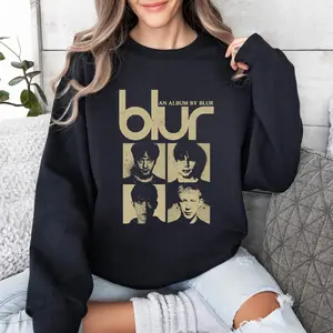blur band shirt, 90s Band Sweater, Y2k graphic Sweater, Gothic clothing, 90s style grunge graphic Sweater