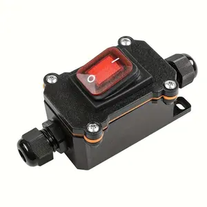 High-Power Waterproof Toggle Switch, Large Current Outdoor Wiring Box, Durable Mid-Point Line Installation, Ideal for Marine Use