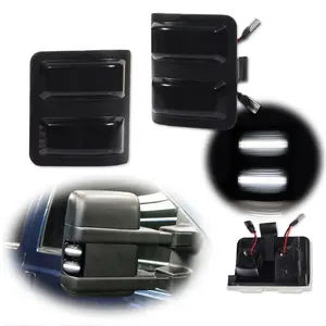 2PCS Smoke Lens White LED Side Mirror Marker Signal Lights For Ford F250 F350 F450 F550 2008-2016 Replace OEM 7C3Z13776A, 7C3Z13776B, 7C3Z13776C, C2AZ13466C, 7C3Z-13776-A, 7C3Z-13776-B, 7C3Z-13776-C, 7C3Z-13776-D, 1448141, 1448140