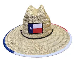 Handcrafted Unisex Texas Straw Hat with Wide Brim for Sun Protection