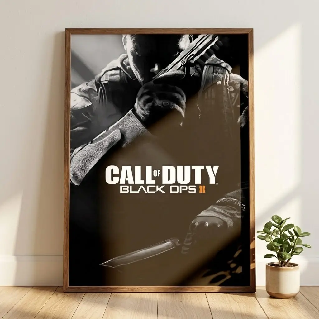 Call of Duty Black Ops Poster, Tactical Military Gaming Wall Art, FPS Video Game Print, Gamer Room Decor, No Frame