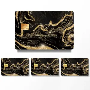 Marble Pattern Credit Card Skin Sticker, 4 Counts Ultra-thin Waterproof & Scratch Resistant Card Sticker, Personalized Bank Card Decorative Sticker, Graphic Decal