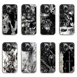 Fashion Gothic Style Y2K Unique Artistic Design Phone Case for IPhone 17 16 15 14 13 12 11 Pro Max Plus Air Protective Shockproof Drop-proof Retro Stylish Gift