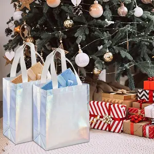 12pcs Vibrant Laser-Cut Non-Woven Gift Bags with Handles - 10.23*7.87*3.93in Durable & Reusable Shopping Totes for Party Favors, Mother's Day, Wedding, Graduation, Bridesmaid Gifts, and More - Perfect for Snacks, Chocolates, Candy, and Treats