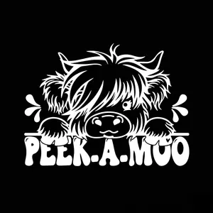 Funny Highland Cow Peek A Moo Car Decal, Cute Quirky Car Sticker for Animal Lovers, Waterproof Vinyl Auto Accessory, Western Farmhouse Truck Window Decor
