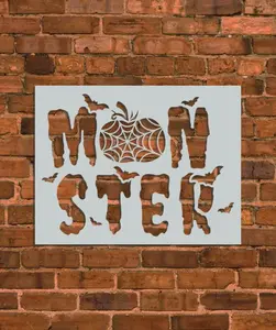 Halloween Monster Sign Stencil