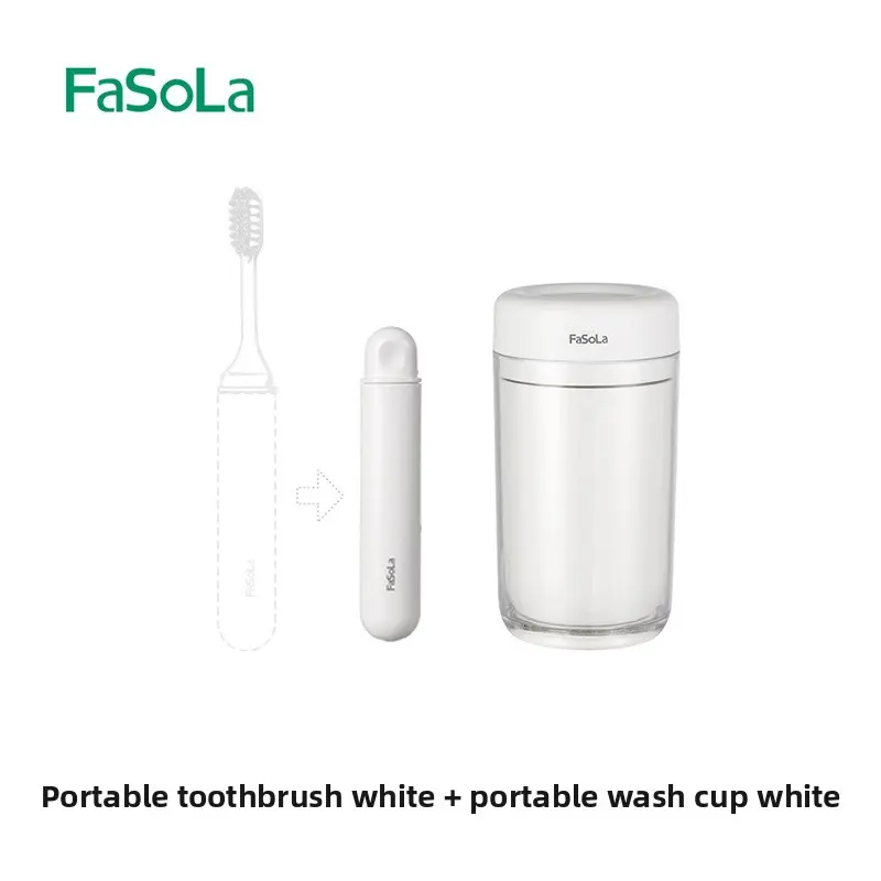 White (toothbrush + wash cup)
