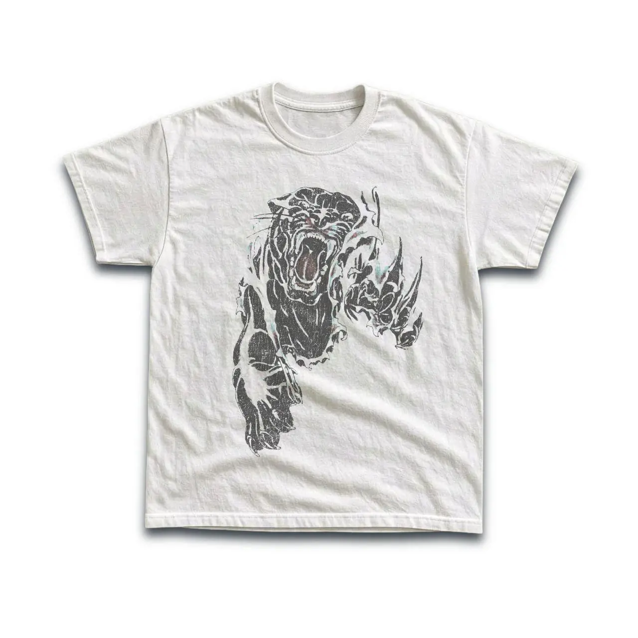 Panther Graphic Tee - Vintage Inspired Y2K Grunge Men's Streetwear Top