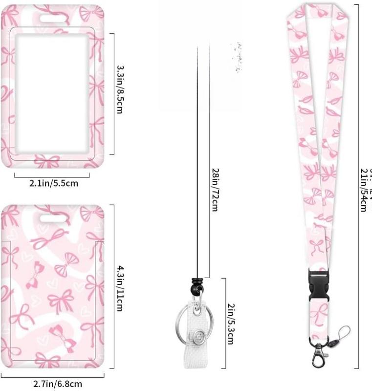 Lanyards for ID Badge Holder for Women Cute, Teacher Lanyard with ID Holder Clip,Retractable Keychain Badge Reel Heavy Duty, Teacher Nurse Work Office Gifts (#35:Butterfly)