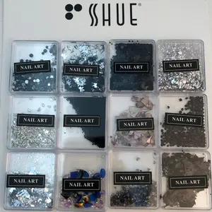 SHUE - 12 MINI BOX NAIL CHARM DECORATIONS - GOTH (1 PCS)