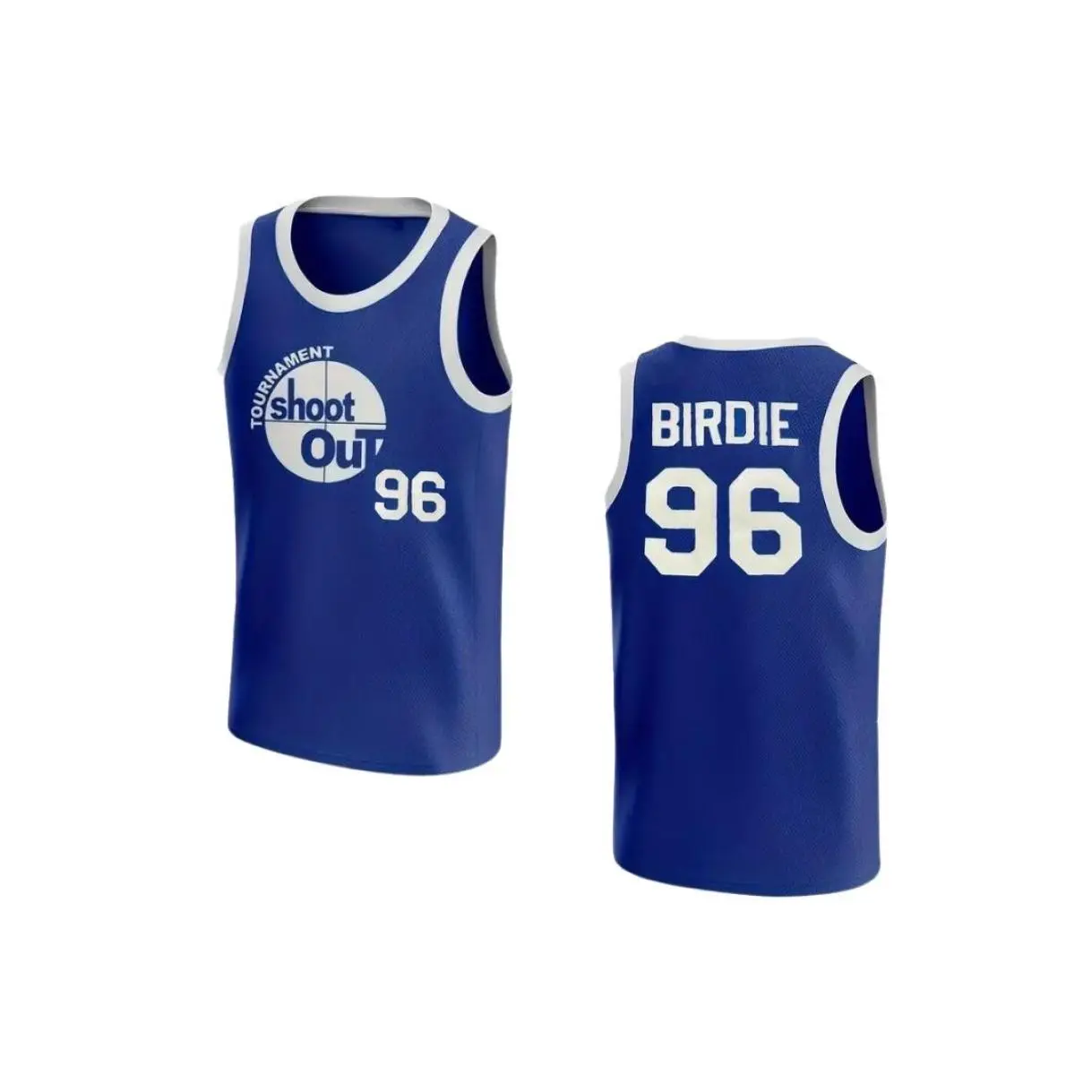 Blue Tournament Shootout Full Printing Basketball Jersey Tank Top, Easy to Wear, Just Throw It On, Simple Style