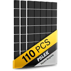 110Pcs Square Magnets Magnetic Tape Strip - Magnet Sheets with Adhesive Backin One Side Self Adhesive on The Other Side for Fridge Organisation,Art Project,Classroom