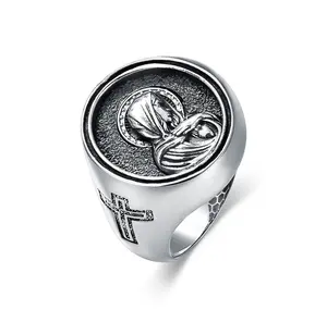 S925 sterling silver Virgin Mary ring full size can be given as a gift or worn by yourself