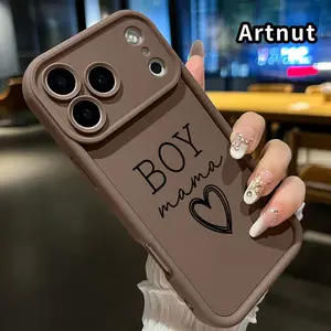 Phone Case for iphone 17 Pro Max 16 Plus 15 14 13 12 11 XR Air E Boy Mama Love All Coverage Enhanced Camera Lens Protection Rugged Softcase Gift for Girl