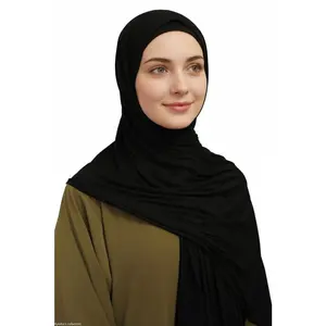 Premium Quality Cotton Jersey Hijab / Shawl | Black