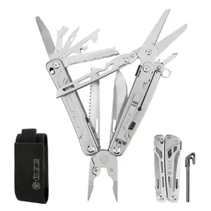 Xhandle MT-10 20-in-1 Folding Pliers EDC Multitool 440A Steel Cutting Tool & Scissors Mini Saw Screwdrivers Openers Outdoor Camping Tool