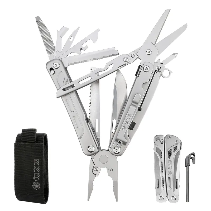 Xhandle MT-10 20-in-1 Folding Pliers,EDC Multitool,440A Steel Cutting Tool & Scissors,pocket knife,Mini Saw Screwdrivers Openers Outdoor Camping Tool