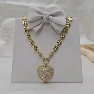 valdiviajewery #2136 choker with heart 14k gold plated High Quality