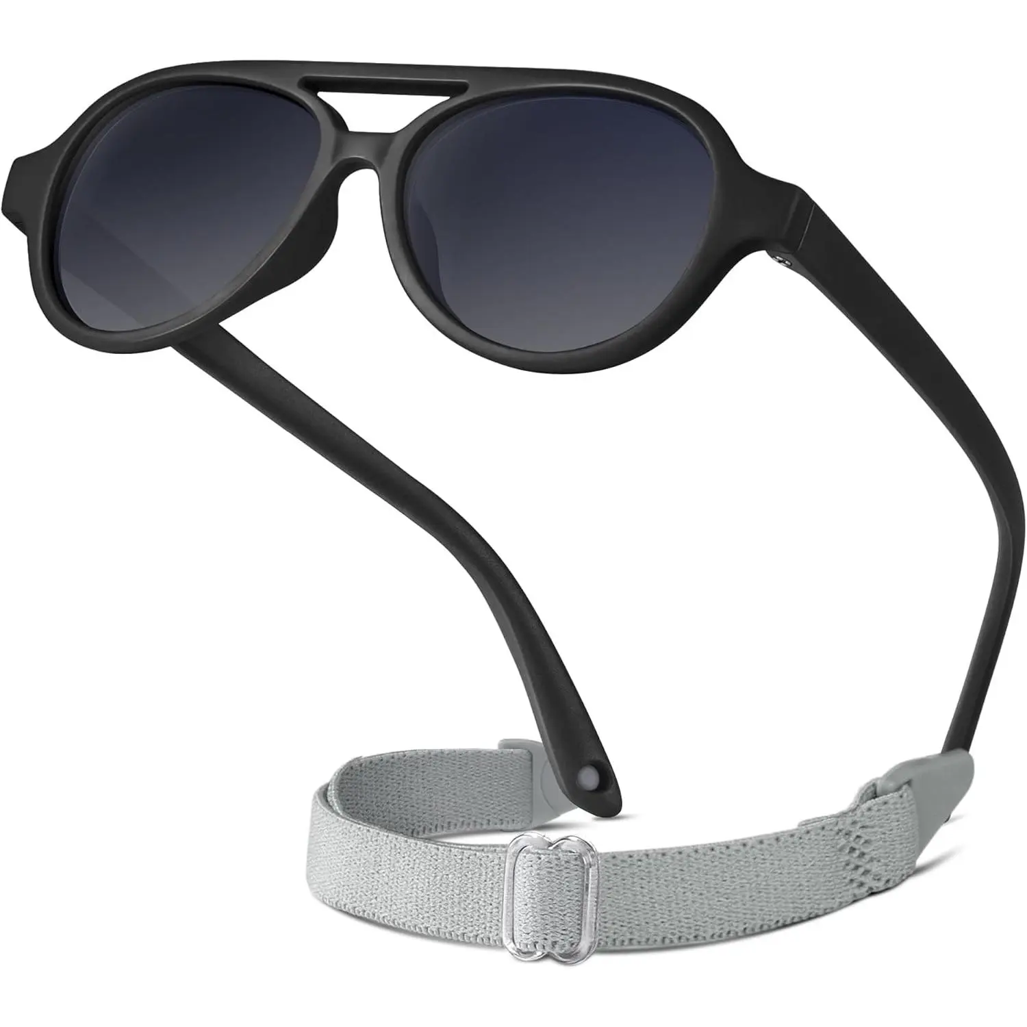 Baby Wraparound Polarized Sunglasses for Infants 0-24 Months & Babies 3-4 Years, Soft TPE Frame with Strap, 100% UV400 Protection, Infant Fit, Optimized Dimensions, for Beach & Park, Casual Kids' Eyewear, Other