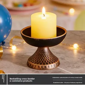 Cross-border black candlestick, metal creative wedding candlestick, European-style western wedding decoration candlestick, vintage prop decoration