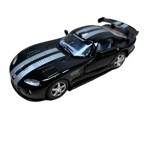KINSMART 1:36 Scale Dodge Viper GTSR Model Toy Car - 5 Inches Length, Pull Back and Go Action, Door Openable, Die Cast Metal & Plastic, Black