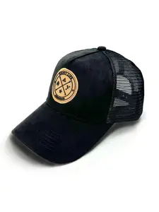 Vintage Mesh Back Trucker Cap, Unisex Adjustable Sun Hat, Round Patch Logo, Streetwear, Daily Wear, Sports, Holiday Activities