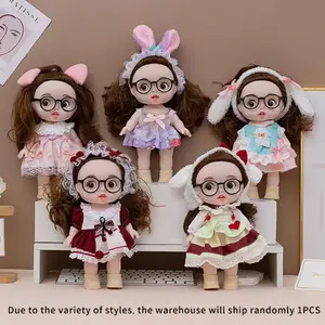 28CM Bio-doll, Plush doll, dollhouse dressing, children's sleeping doll, family game props, doll clothes suitable for rag, dolls and plush toys, doll blind boxes, dolls surprise box