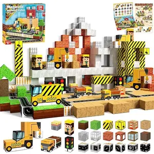 New Minecraft Magnetic Blocks Magnet Toy Kids Building Engineering Series Scene Construction Magnetic Stones Block