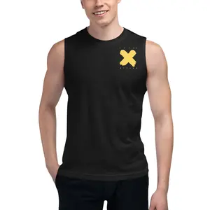 Urban X Styles Unisex Sleeveless Cotton Muscle Shirt for Yoga in Casual, Athletic, and Urban Styles, Fitted Medium Length