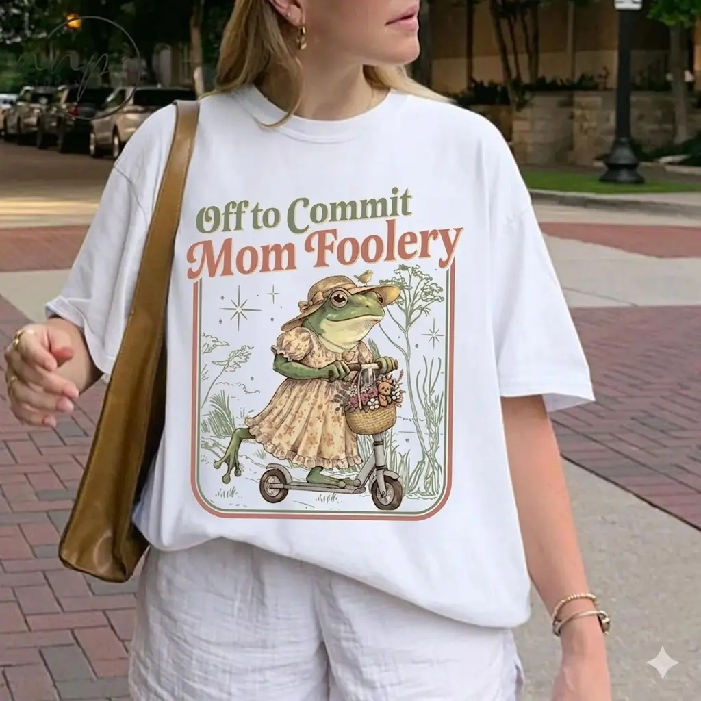 NEW Comfort Colors Mama Frog Off to Commit Mom Foolery Mothers day T-shirt, Mother's Day Gift, #mothersdaygift #momlife #momshirt #giftformom #tiktokshopfinds #viraltee #momstyle #mama