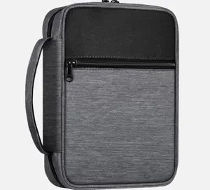 Protective Bible Cover Carrying Book Case Church Bag Gift for Men Lightweight Storage Organizer Canvas Hand Bag