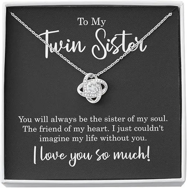 Necklace for Twin Sister, My Sis Necklace, Birthday Gift for Her, Twin Sister Jewelry