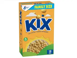 Kix Whole Grain Breakfast Cereal, Crispy Corn Cereal Puffs, Family Size, 18 oz