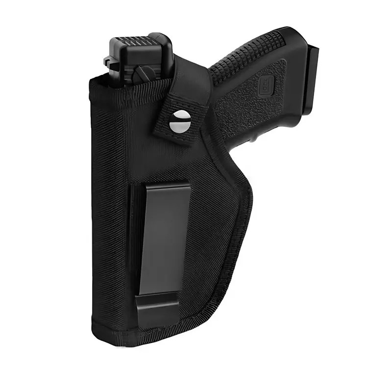 Universal Tactical Belt Holster Pouch, Comfortable Inside & Outside Waistband Carry Case with Metal Clip