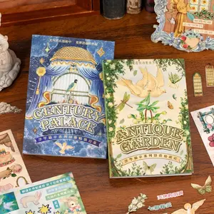 840+ Pcs 30 Sheets Royalcore & Vintage Botanical Sticker Book (Single/Bundle) - Premium Tactile Classic Palace & Antique Garden Decals for Junk Journal #DealsForYouDays