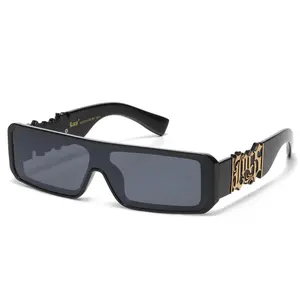 Locs Sunglasses Gold Logo with Black Frame and Durable Design