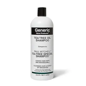 Generic Value Products Tea Tree Oil Shampoo, Leaves Hair Soft and Manageable, Leaves Scalp Clean and Tingling, Adds Vitality and Luster, 33.8oz Conditioner Haircare Cleanser Cleansing Comfort